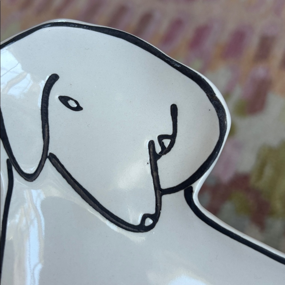 🐩Anthropologie Pet Study Trinket Dish Dachshund Dog Leah Reena Goren Ceramic - Picture 12 of 16